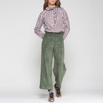 VILAGALLO Cord Trousers in Green