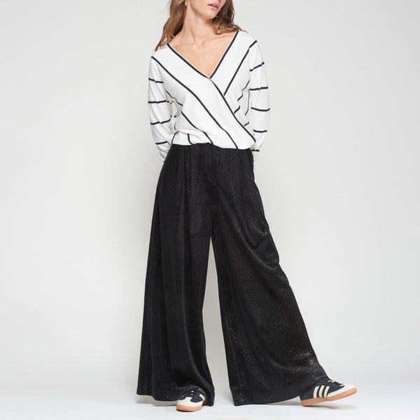 VILAGALLO Sparkle Trousers in Black