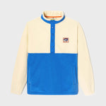 BILLYBELT Unisex Fleece Sweatshirt in White and Blue