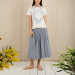 BONTE Polly Gingham Skirt in Navy