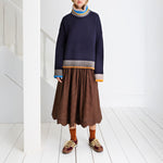 BONTE Polly Skirt in Midnight/Tan
