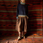 BONTE Polly Skirt in Midnight/Tan