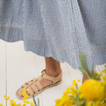 BONTE Polly Gingham Skirt in Navy