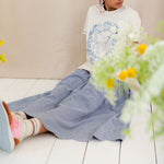 BONTE Polly Gingham Skirt in Navy