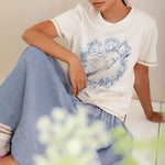 BONTE Polly Gingham Skirt in Navy