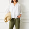 SUZY D Pompano Broderie Anglais Button Through Shirt in White
