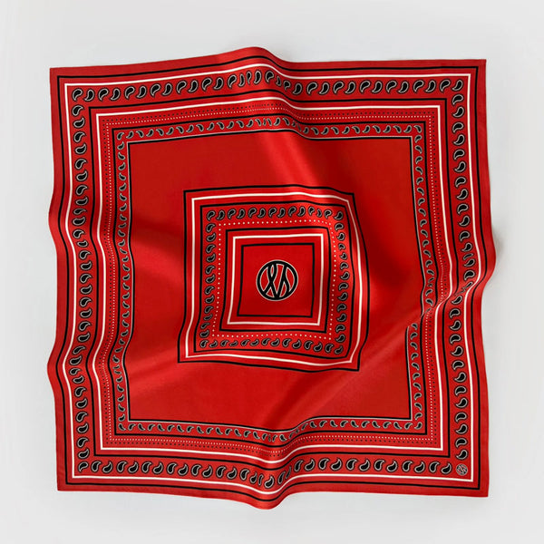 LE SCARF Paisley Scarf / Red / 50x50