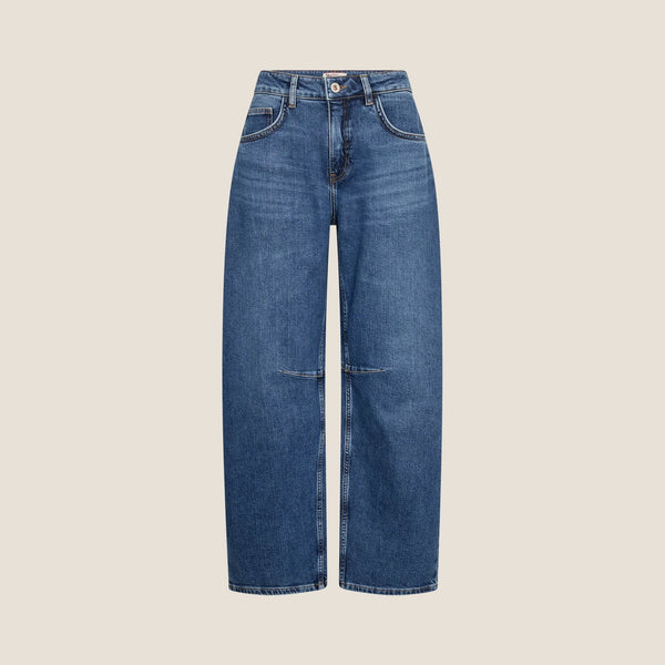 MOS MOSH MMTess Authentic Barrel Leg Jeans in Blue