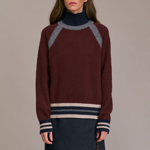 DIEGA Pulimo Extra Fine Merino Turtle Neck in Cognac