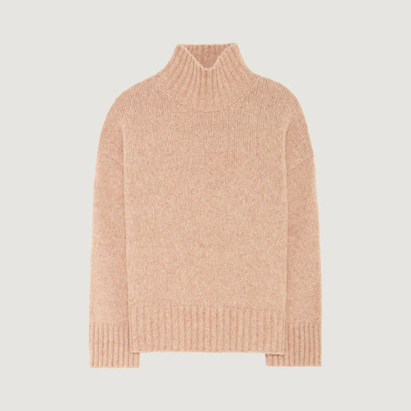 FIVE Roll Neck Jumper in Cappuccino
