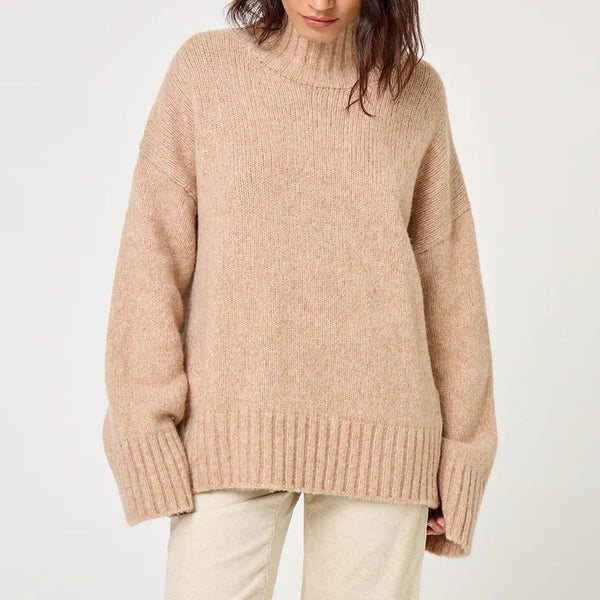 FIVE Roll Neck Jumper in Cappuccino