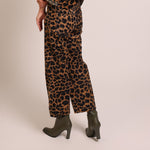 TRAFFIC PEOPLE Jilly Trousers in Black Leopard