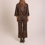 TRAFFIC PEOPLE Jilly Trousers in Black Leopard