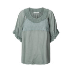 RABENS SALONER Dorita Cotton Angel Top in Sage