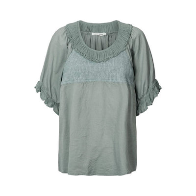 RABENS SALONER Dorita Cotton Angel Top in Sage