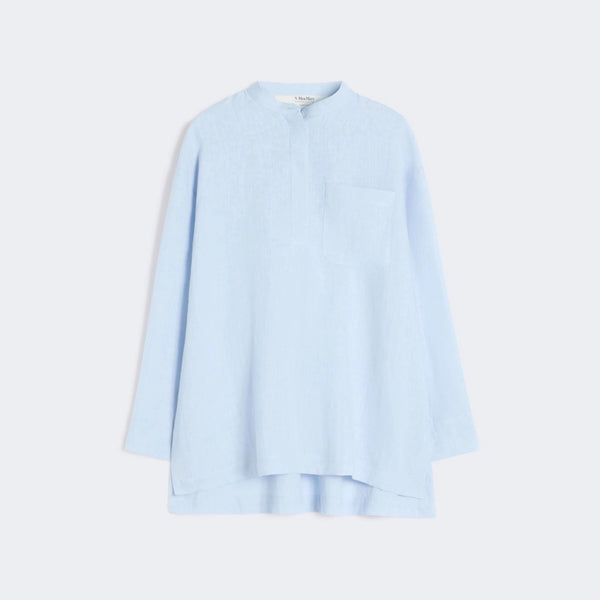 S MAX MARA SMMCantico Linen Shirt in Light Blue