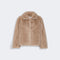 S MAX MARA SMMAlce Soft Textured Wide Fit Short Coat in Honey