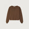 AMERICAN VINTAGE Sonoma Round Neck Long Sleeve T Shirt in Vintage Chestnut