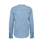 MOS MOSH MMMattie Flip Denim Shirt in Mid Blue