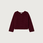 AMERICAN VINTAGE Vitow Alpaca Mix Jumper in Garnet Melange