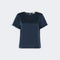 WEEKEND MAX MARA WKDGilbert Satin Crewneck T-Shirt in Navy