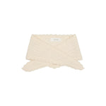 ANNE-MI Meadow Merino Wool Triangle Scarf in White Sand