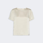 WEEKEND MAX MARA WKDGilbert Satin Crewneck T-Shirt in Ivory