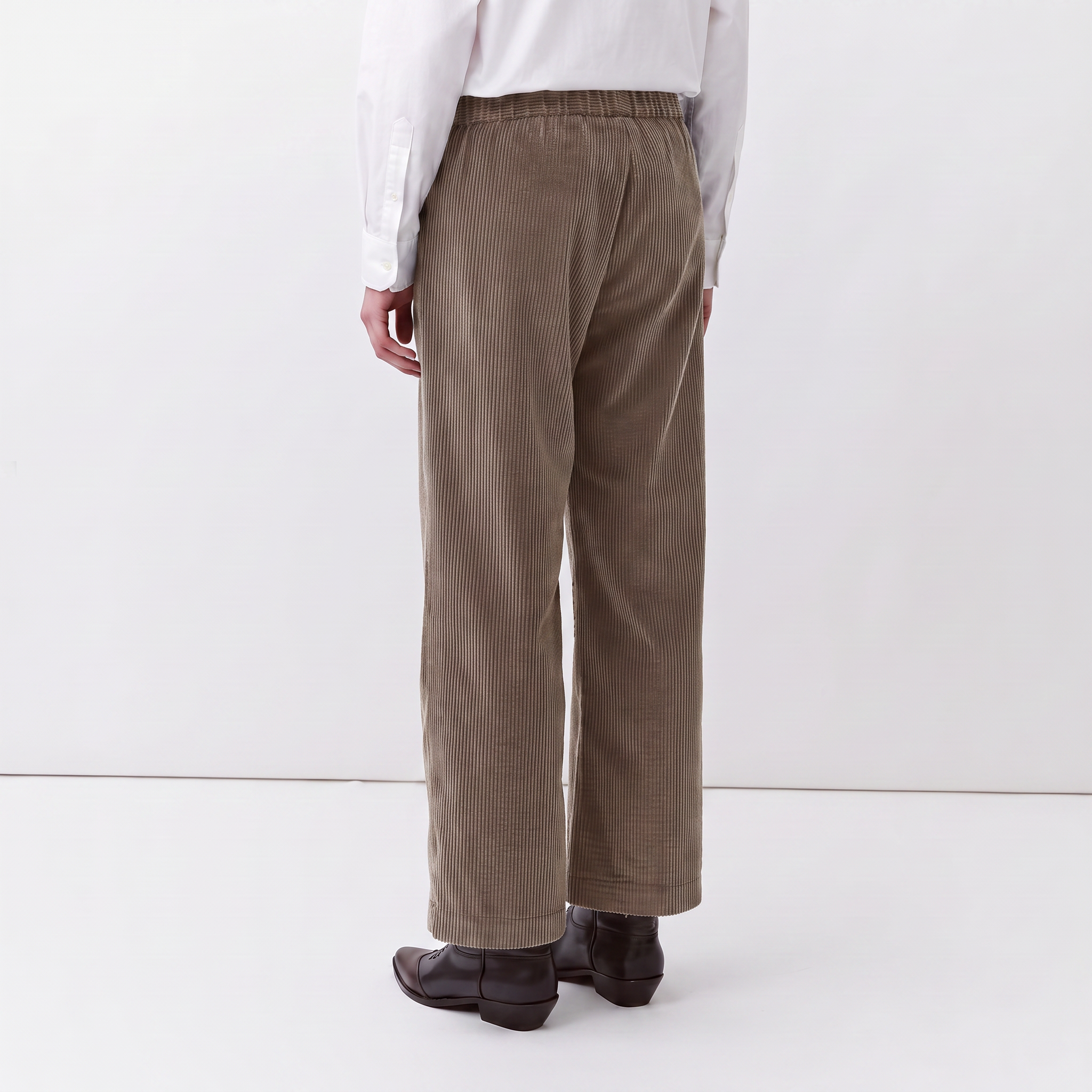 DIEGA Pantero Jumbo Cord Crop Trousers in Camel