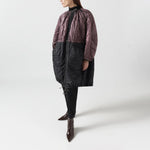 MARFA STANCE Parachute Quilted Parka in Granite/Amethyst/Black