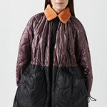 MARFA STANCE Parachute Quilted Parka in Granite/Amethyst/Black