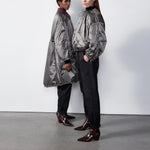 MARFA STANCE Parachute Quilted Parka in Granite/Amethyst/Black