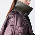 MARFA STANCE Parachute Quilted Bomber  in Granite/Amethyst