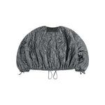 MARFA STANCE Parachute Quilt Bomber in Black/Anthracite