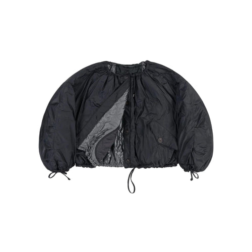 MARFA STANCE Parachute Quilt Bomber in Black/Anthracite