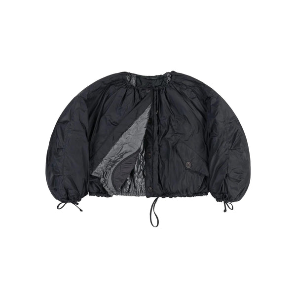 MARFA STANCE Parachute Quilt Bomber in Black/Anthracite