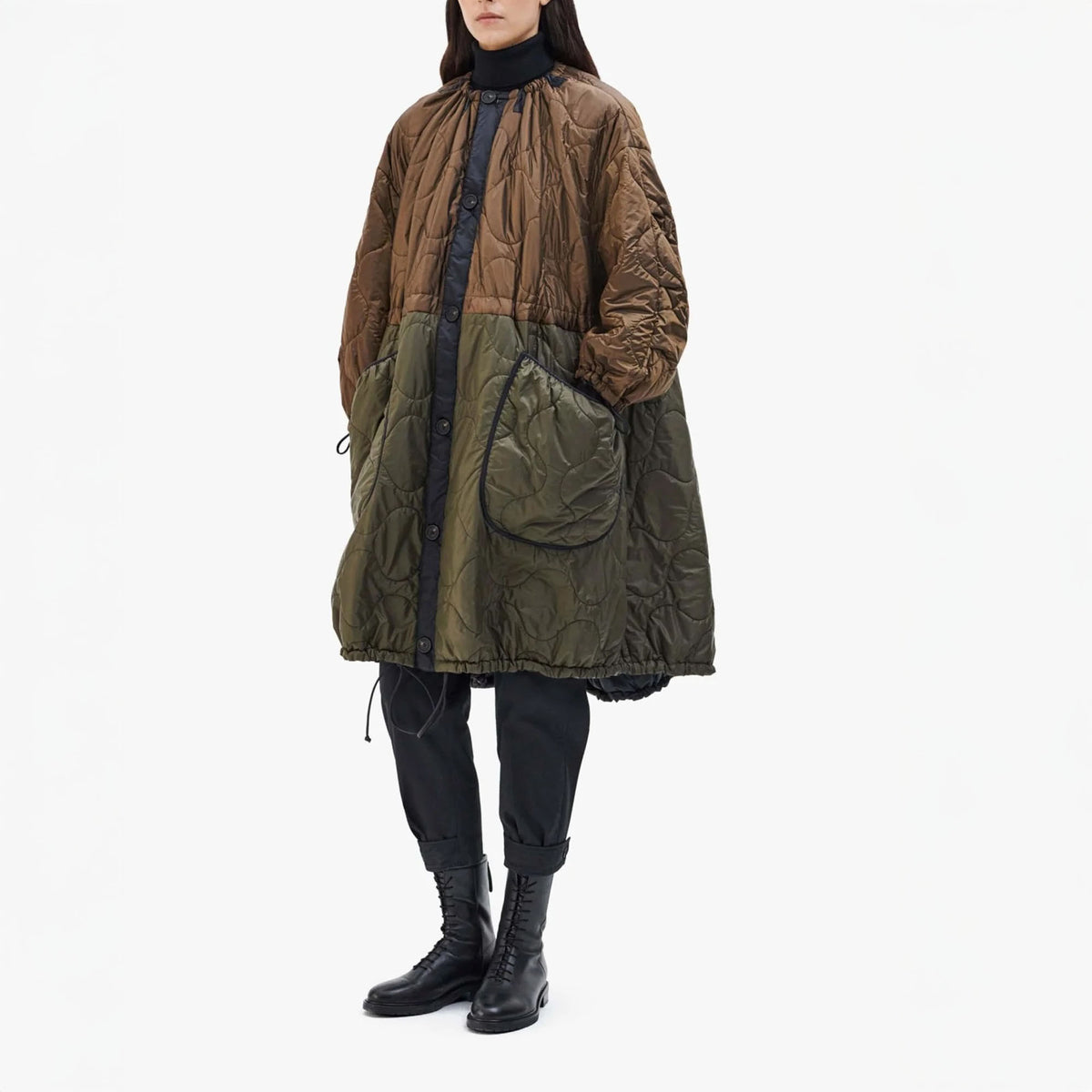 MARFA STANCE Paracute Parka in Bronze/Olive/Black