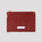 LES PENSIONNAIRES Corduroy Small Pouch in Rust Red