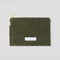 LES PENSIONNAIRES Corduroy Small Pouch Bag in Caper Green