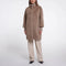 RINO & PELLE Pilar Faux Fur Medium Length Jacket with Rib Cuffs in Mocha Latte