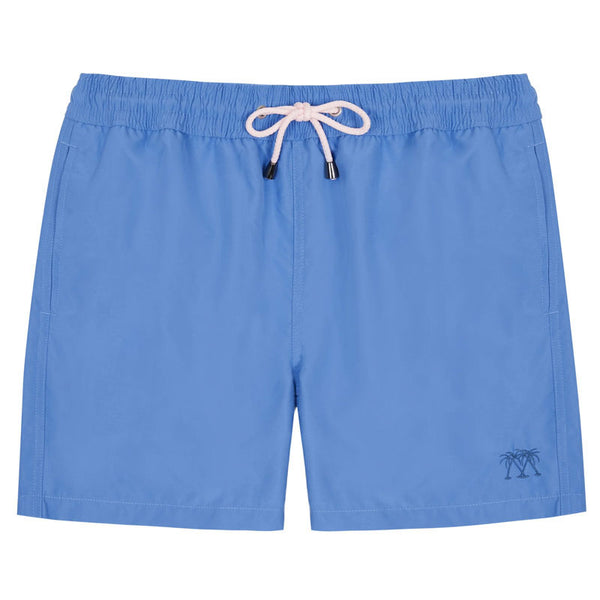 PINK HOUSE MUSTIQUE Plain Swim Shorts in Regatta Blue