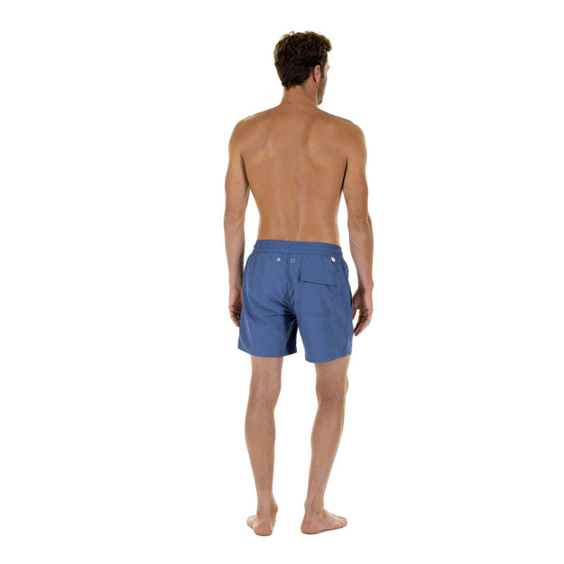 PINK HOUSE MUSTIQUE Plain Swim Shorts in Regatta Blue