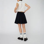 STELLA NOVA School Mini Plissé Skirt in Navy