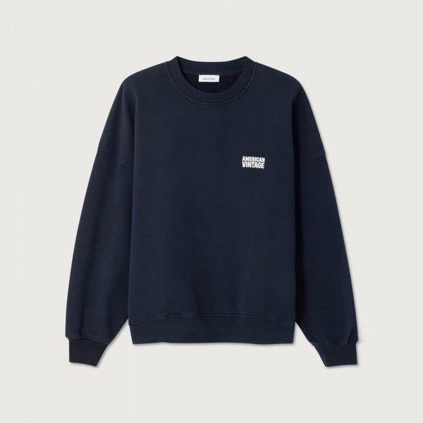 AMERICAN VINTAGE Plizzy Sweatshirt in Vintage/Navy