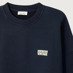 AMERICAN VINTAGE Plizzy Sweatshirt in Vintage/Navy