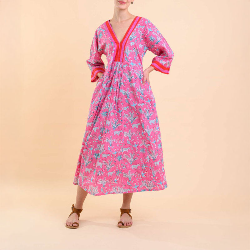HANDPRINT DREAM APPAREL Pluto Dress in Sanctuary Pink