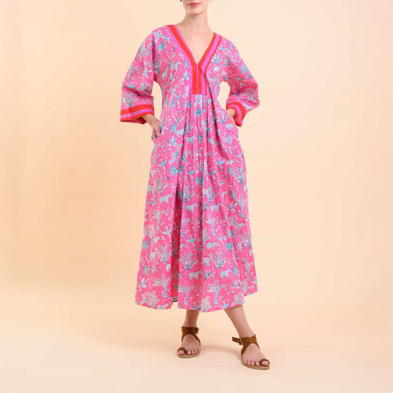 HANDPRINT DREAM APPAREL Pluto Dress in Sanctuary Pink