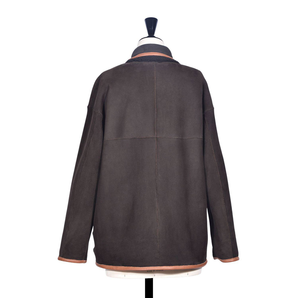 OWEN BARRY Porlock Reversible Sheepskin Jacket in Ebony/Brown