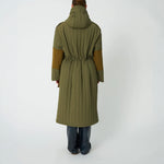 STELLA NOVA Quilted Parka Coat in Army
