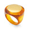 LUCAS JACK Circle Resin Ring in Tortoiseshell/Gold
