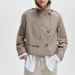 RAG & BONE Jamie Cropped Trench in Khaki